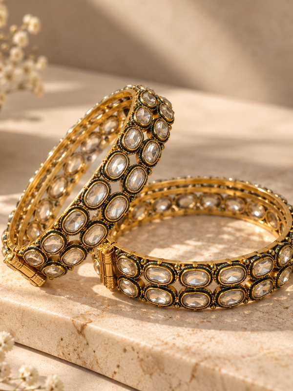 Noor Polki Bangle Set