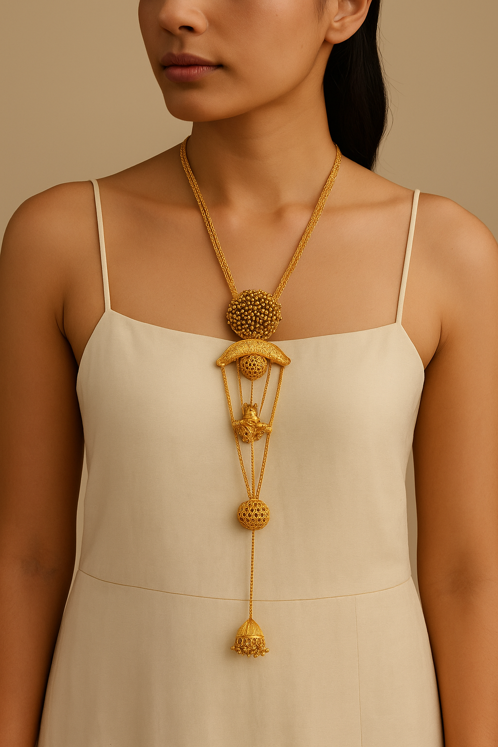 Temple  Gold-Plated Necklace Set