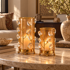 Lumière Crystal Candle Holder Set – Set of 2