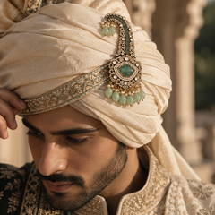 Ziya Mint Kundan Men’s Kalgi