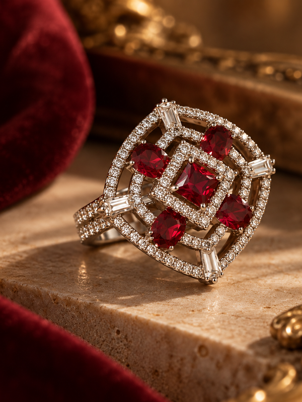 Ruby Aabha Statement Ring