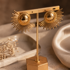 Celestial Sunburst Statement Earrings