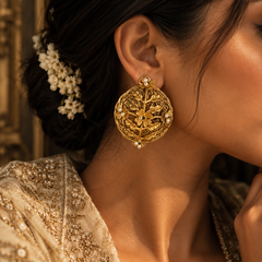 Nayab Handcrafted Floral Necklace & Earrings Set