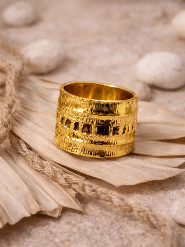 Auric Hammered Band Ring