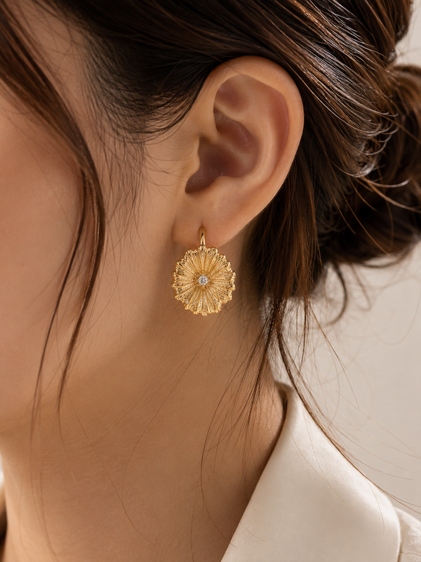 Soleil Bloom Hoop Earrings