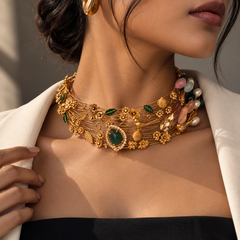 Bagh-e-Noor Botanical Necklace & Earrings Set