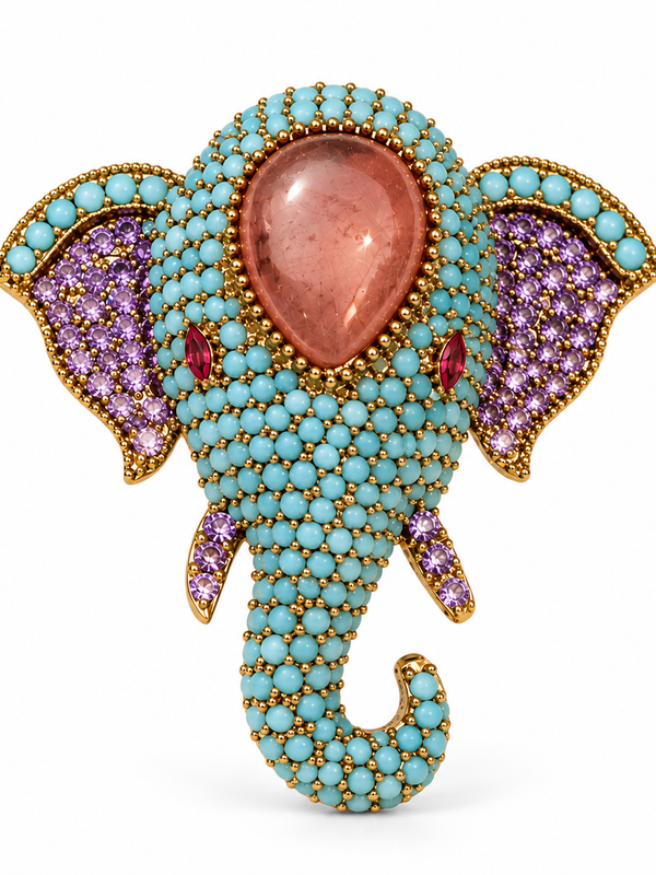 Aira Elephant Brooch
