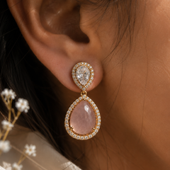 Gulnaar Blush Drop Earrings