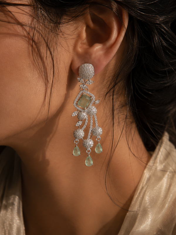 Serena Mint Cascade Earrings