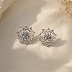 Celeste Crystal Bloom Studs