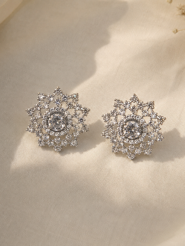 Celeste Crystal Bloom Studs