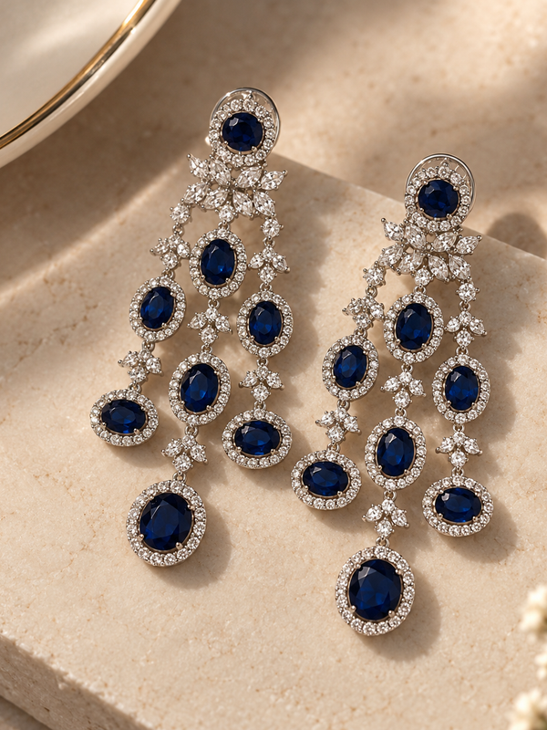 Neelam Cascade Jewellery Set
