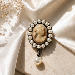 Regalia Pearl Cameo Brooch