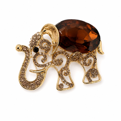 The Amber Maharaja Elephant Brooch