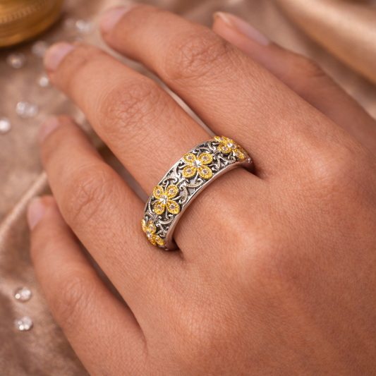 Gilded Garden Dual-Tone Ring