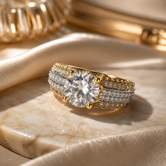 Solitaire Statement Ring
