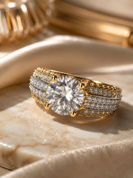 Solitaire Statement Ring