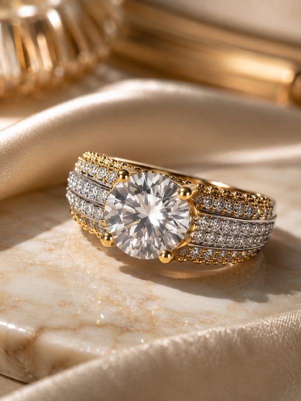 Solitaire Statement Ring