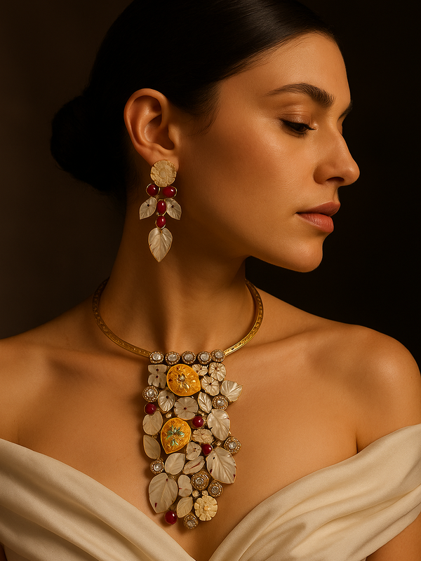 Enchanted Garden Mother of Pearl Necklace Set