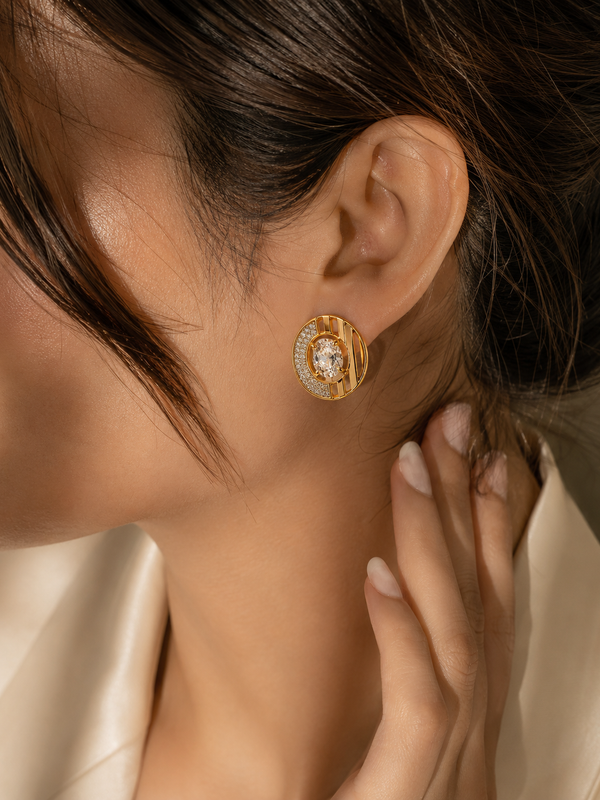 Éclat Halo Statement Stud Earrings