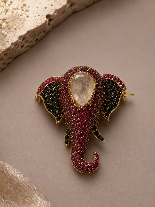 The Rani Elephant Brooch