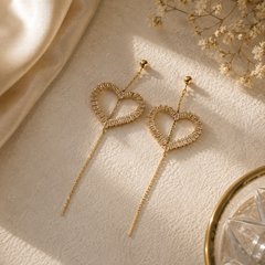 Amora Heart Threader Earrings