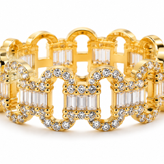 Riviera Link Crystal Band Ring