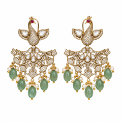 Mayura Mint Polki Statement Necklace Set