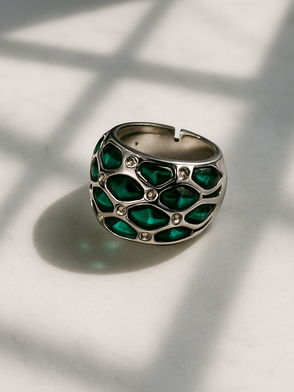 Verdant Luxe Statement Ring
