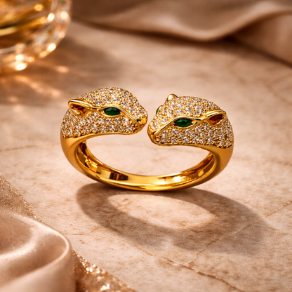 Dual Head Gold-Plated Ring