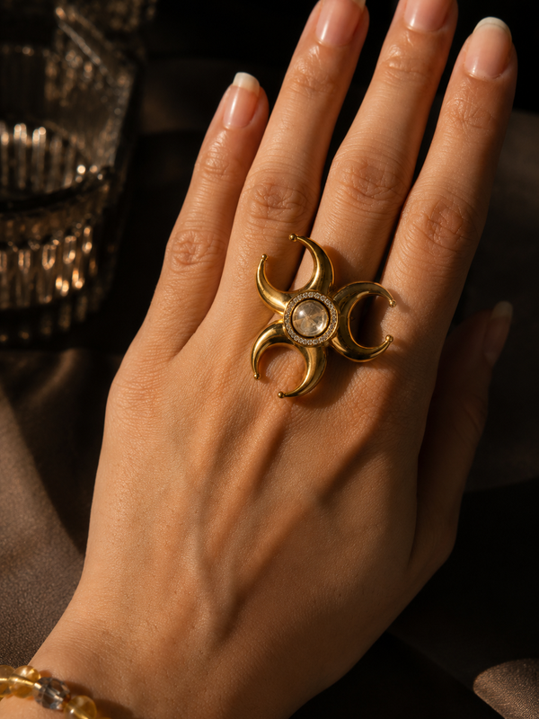 Chandra Shakti Statement Ring