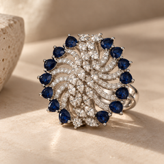 Neel Royale Sapphire Statement Ring
