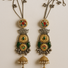 Heritage Jhumka with Ear Chain