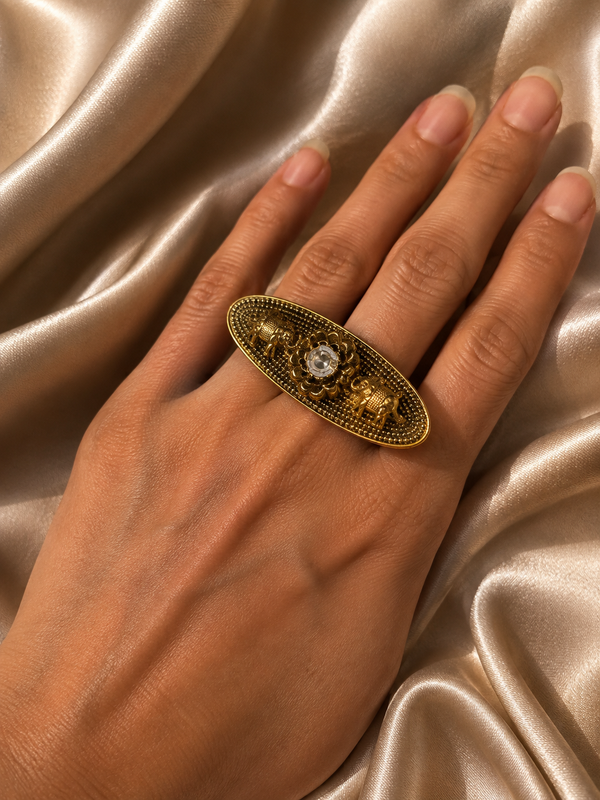 Rajasi Elephant Statement Ring