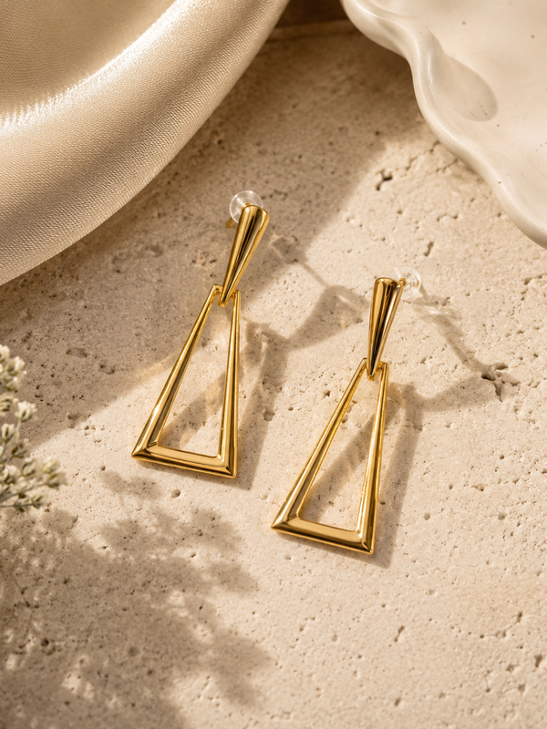 Apex Geometric Drop Earrings