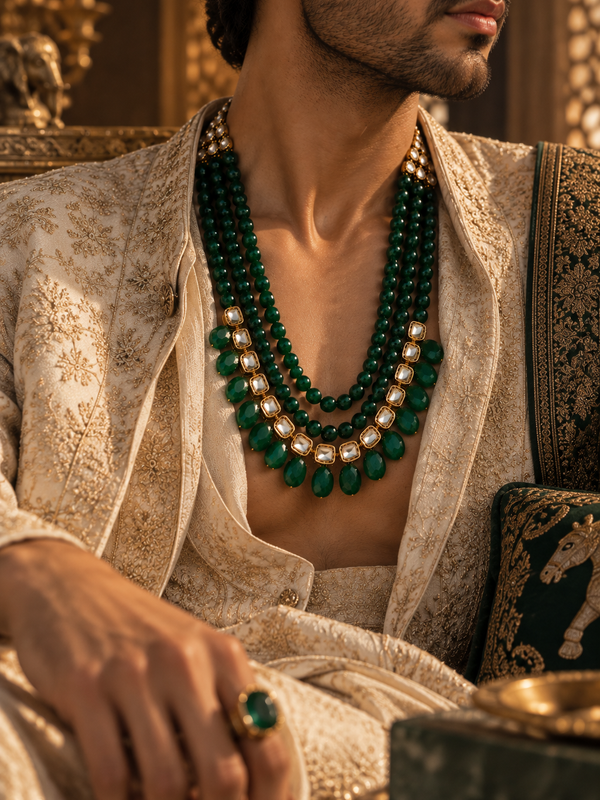Zareen Emerald Layered Men’s Haar