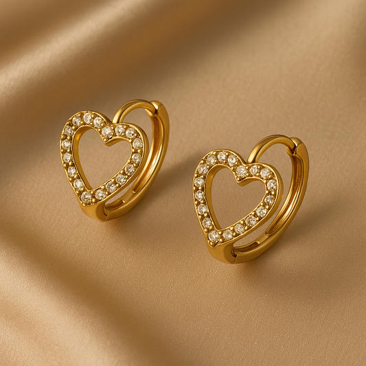 Amour Spark Heart Hoops