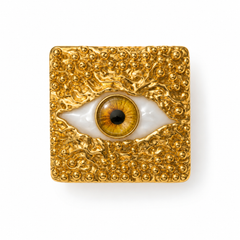 Golden Evil Eye Statement Brooch