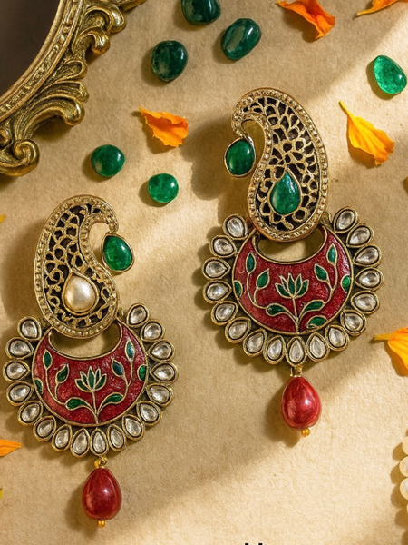 Regal Raga Meenakari Earrings