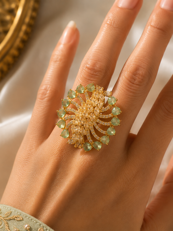 Aurelia Mint Statement Ring