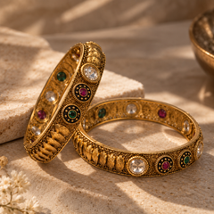 Maharani Navratan Heritage Bangle Set