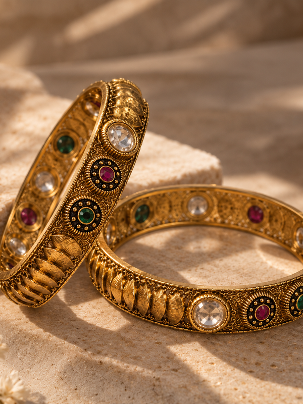 Maharani Navratan Heritage Bangle Set