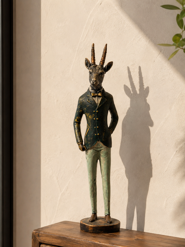 The Distinguished Antelope Gentleman Sculpture