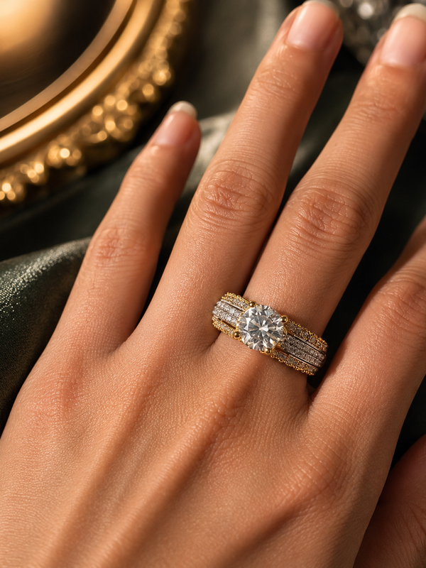 Solitaire Statement Ring