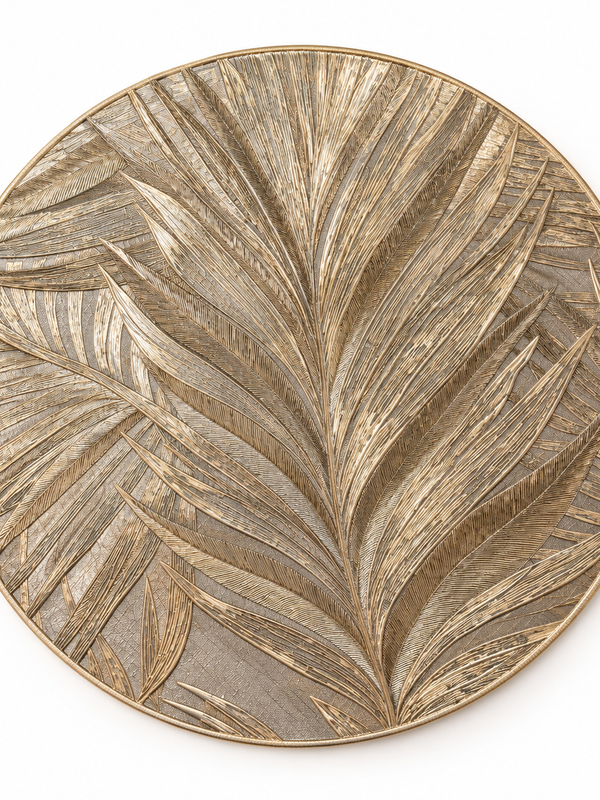 Golden Canopy Dining Set – 1 Runner + 6 Table Mats