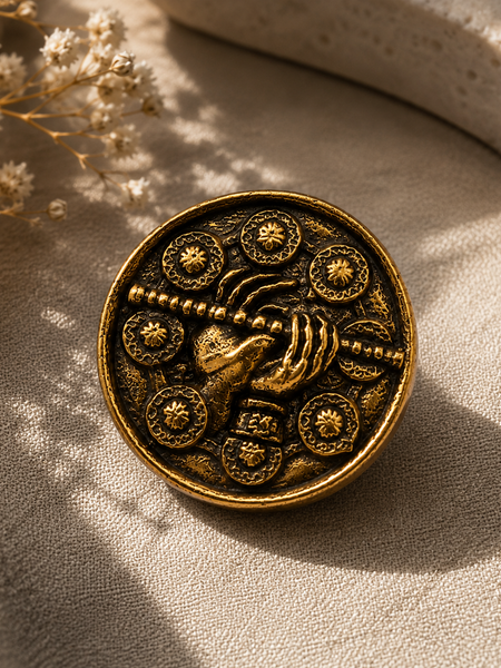 Madhav Bansuri Antique Button Cover