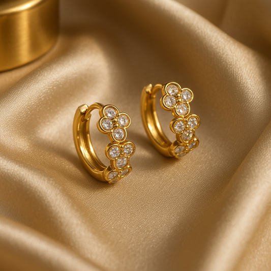 Flora Bloom Diamond Huggies