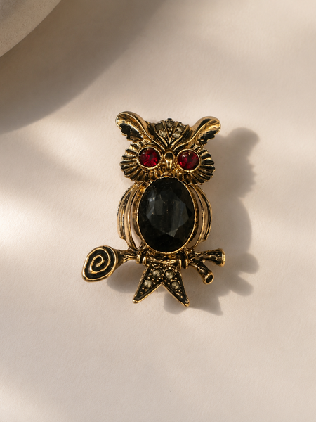 Midnight Owl Brooch