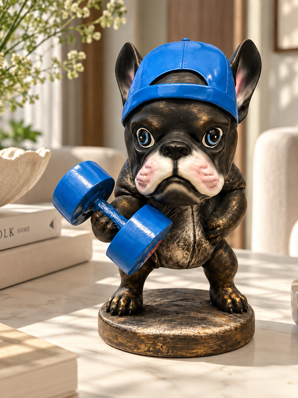 The Gym Bro – Bulldog Sculpture