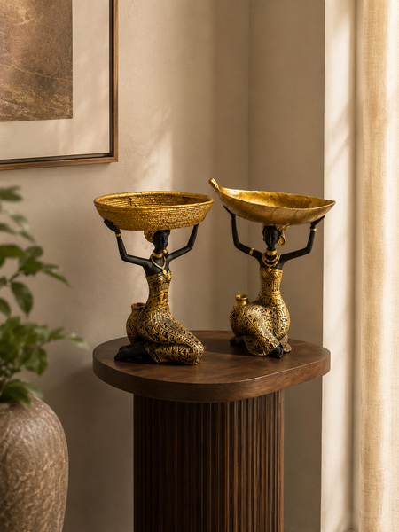 The Golden Gatherings Decorative Basket Duo
